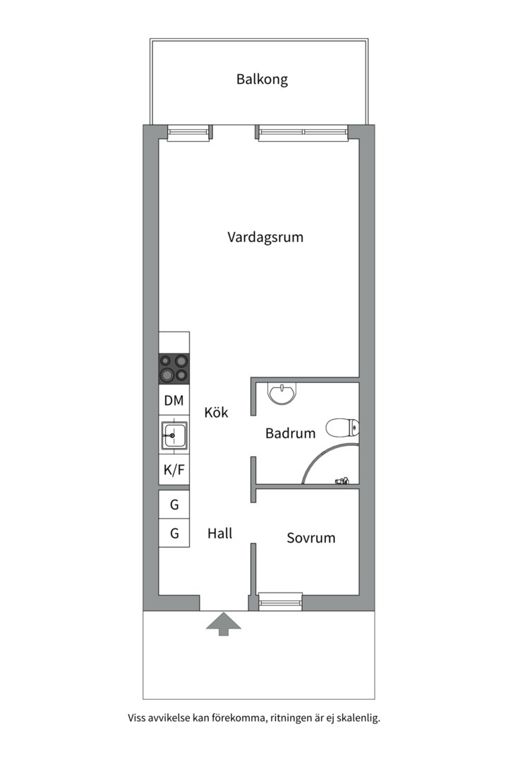 Planlösning från Sockenvägen 7, Såld i Björknäs, Nacka
