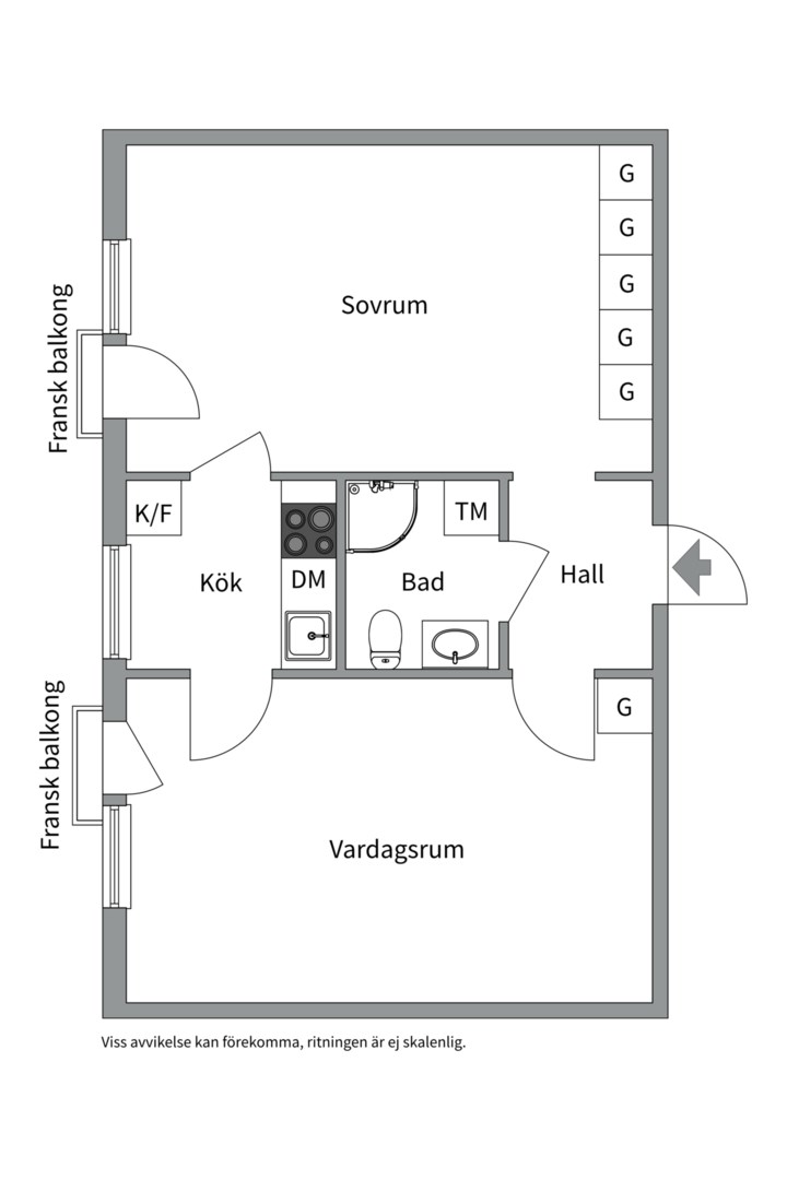 Planlösning från Dragarbrunnsgatan 11A, Såld i Centrum, Uppsala