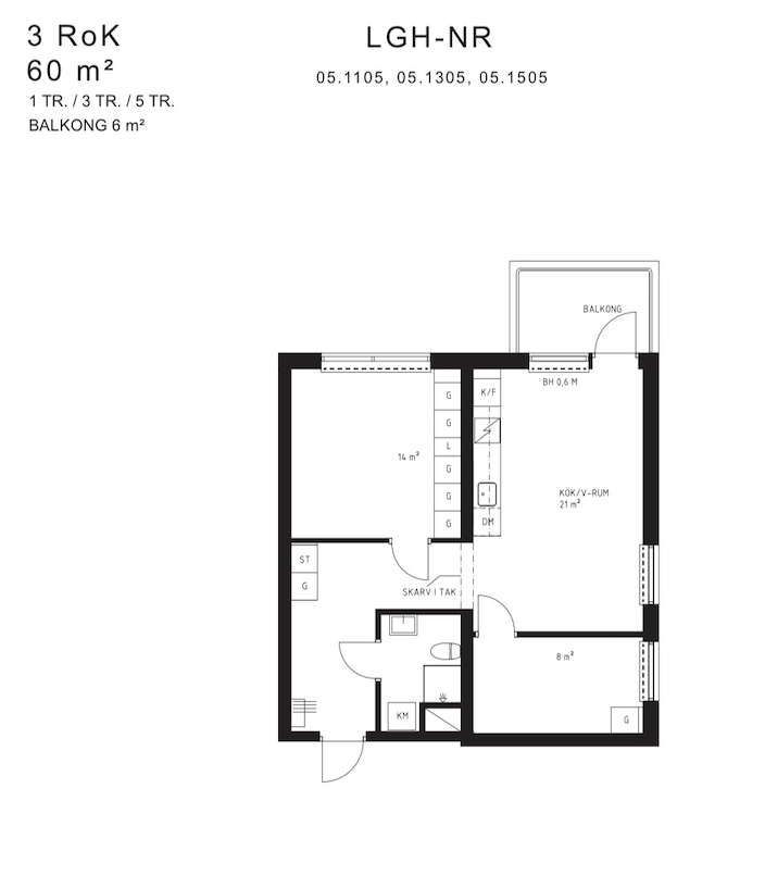 Bostadsbild från Edövägen 7F, Såld i Västra Orminge, Nacka