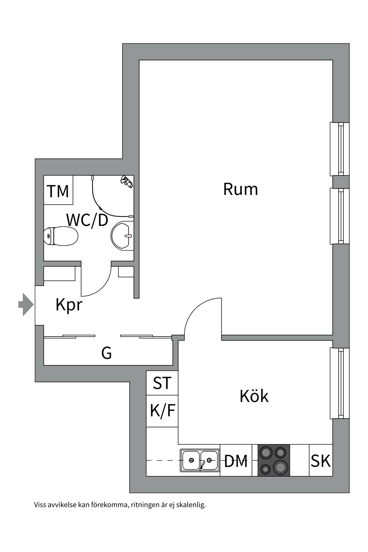 Bostadsbild från Regngatan 11, Såld i Gränby, Uppsala