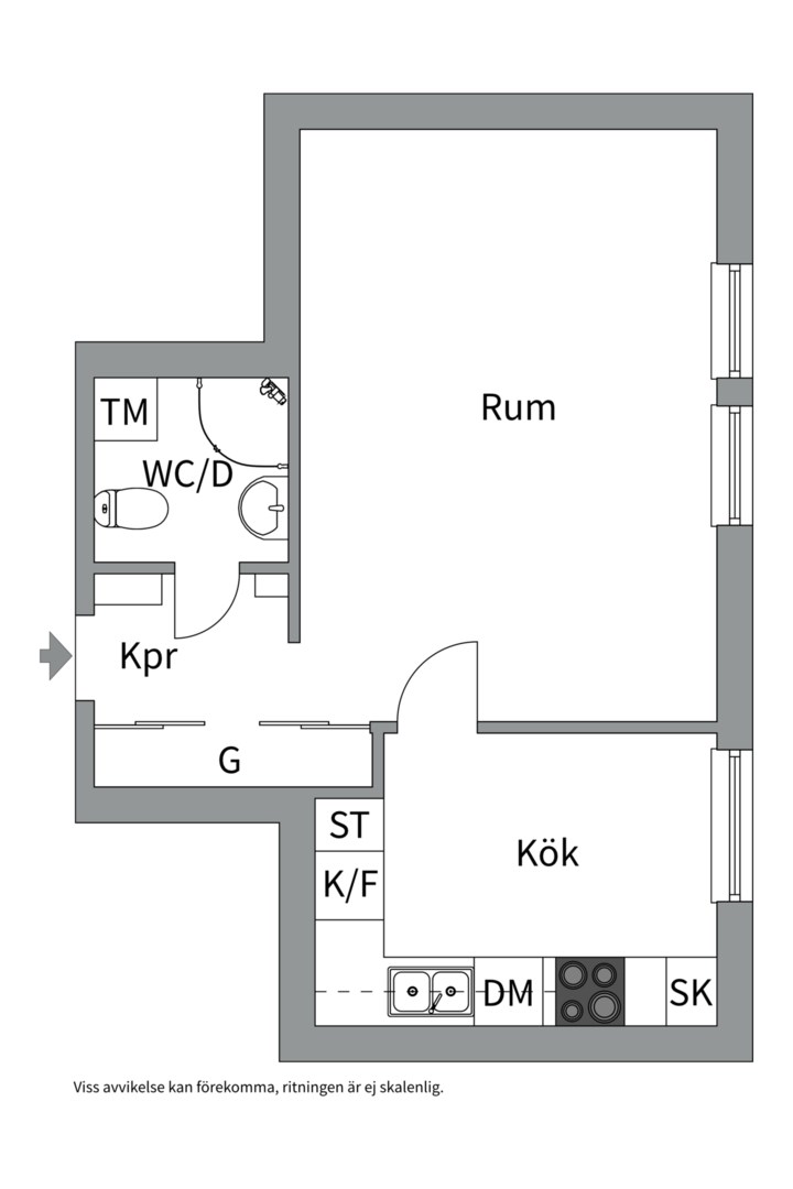 Bostadsbild från Regngatan 11, Såld i Gränby, Uppsala