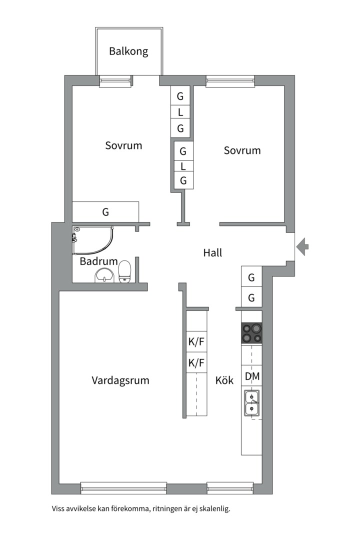 Planlösning från Jumkilsgatan 14A, Såld i Luthagen, Uppsala