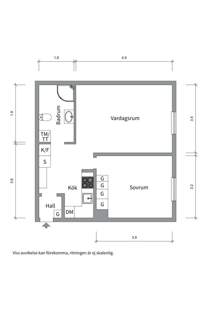 Planlösning från Atlasmuren 18, 2tr, Såld i Vasastan - Atlas, Stockholm