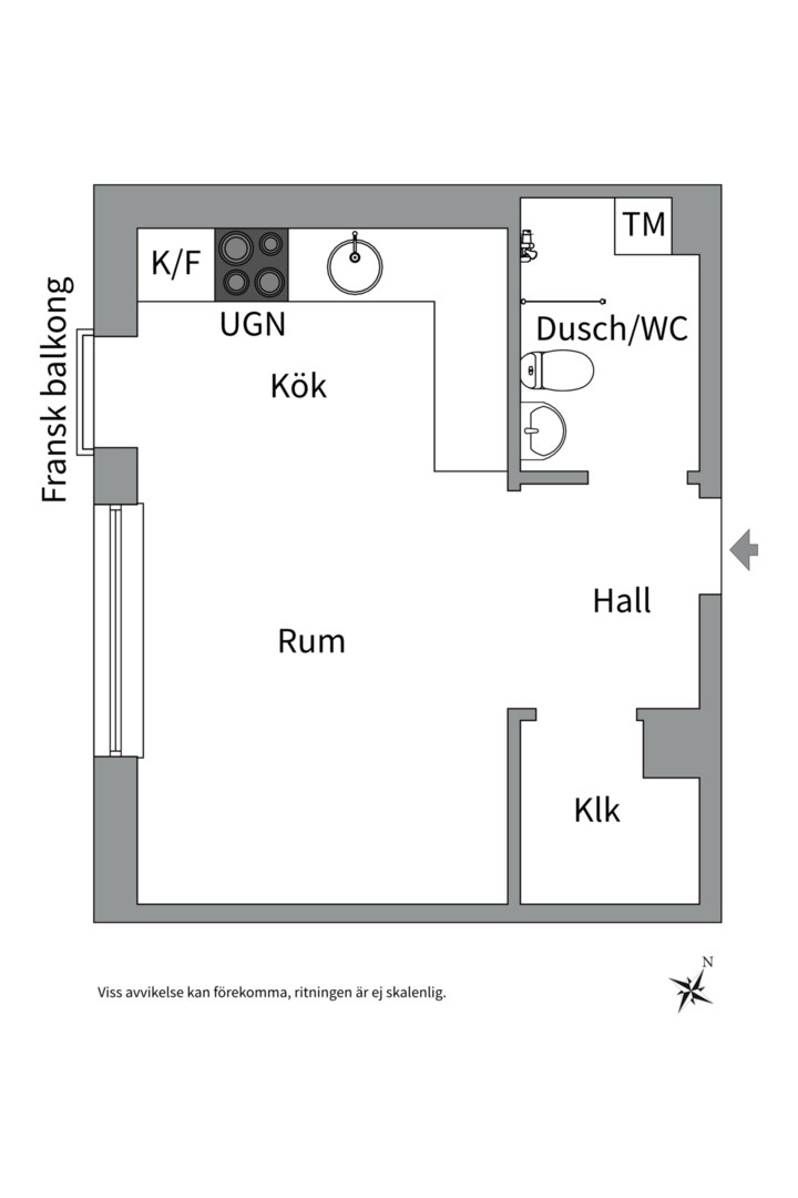 Planlösning från Fjärdhundragatan 58, Såld i Tunabackar, Uppsala