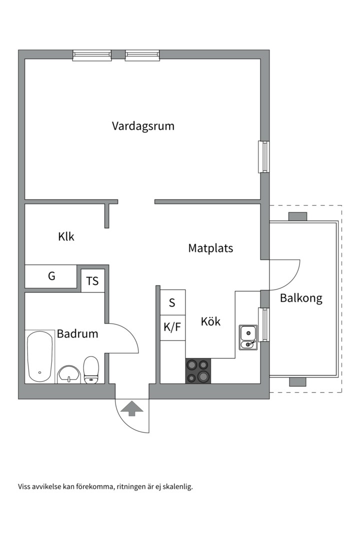 Planlösning från Edövägen 26C, Såld i Västra Orminge, Nacka