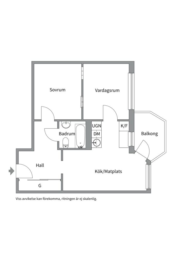 Planlösning från Alphyddevägen 29, Såld i Alphyddan, Nacka