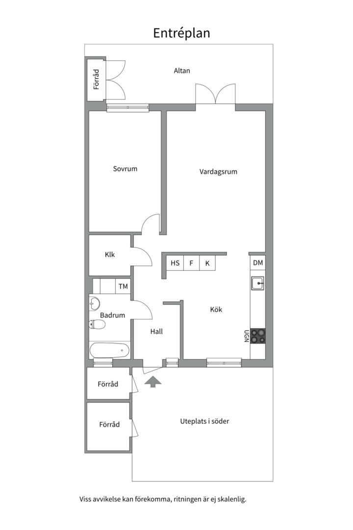 Planlösning från Storholmsvägen 54, Såld i Östra Orminge, Nacka