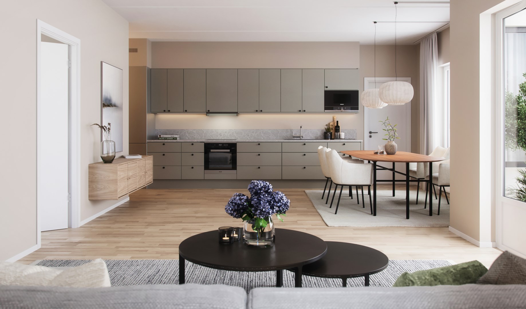 Bostadsbild från Majorsvägen 17, Till salu i Barkabystaden, Järfälla