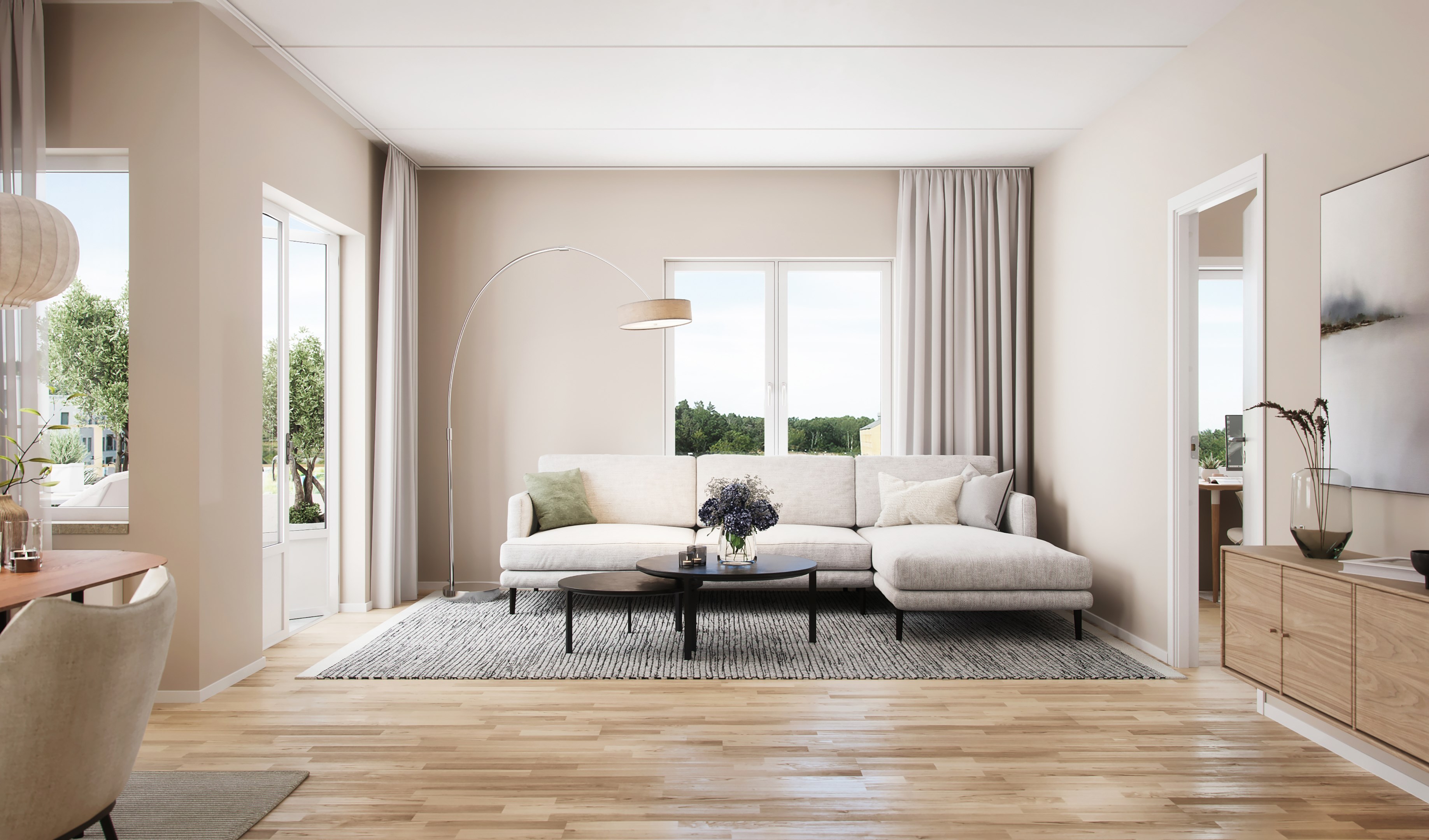 Bostadsbild från Majorsvägen 17, Till salu i Barkabystaden, Järfälla