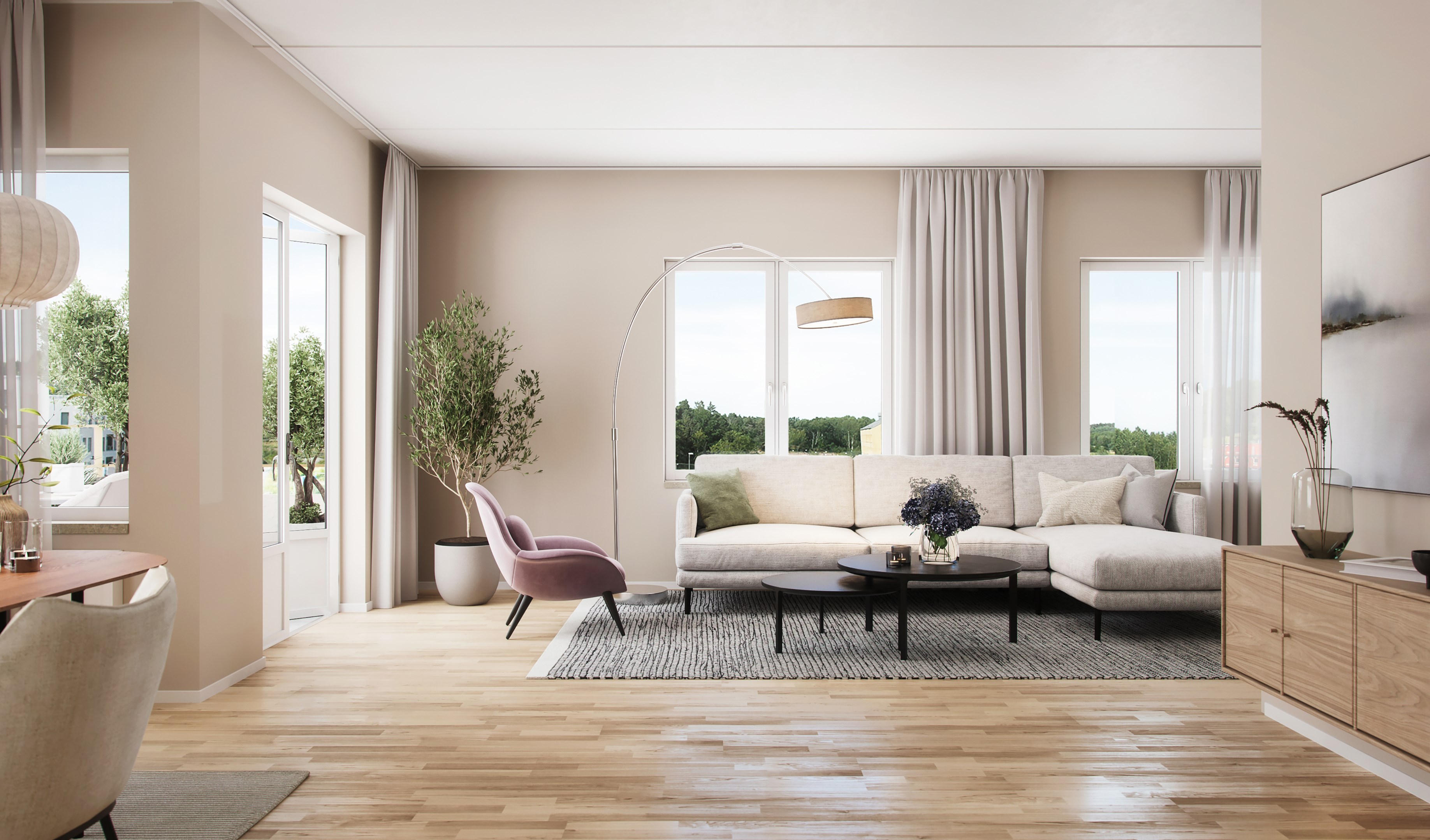 Bostadsbild från Majorsvägen 17, Till salu i Barkabystaden, Järfälla