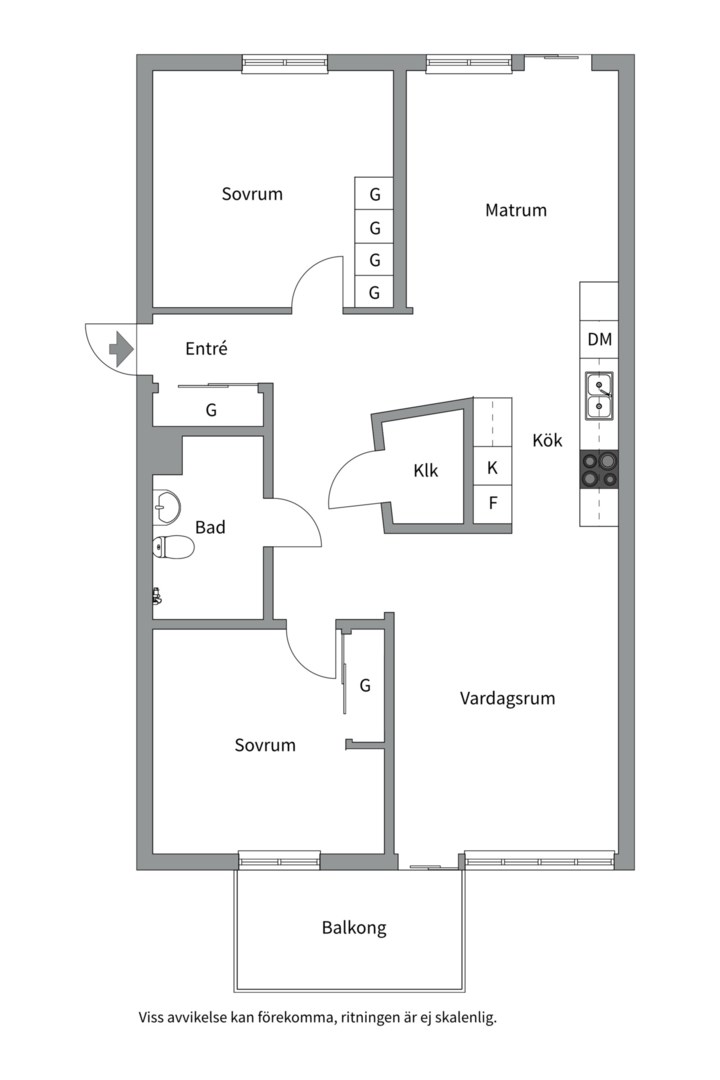Planlösning från Ritargatan 1 E, Såld i Salabacke, Uppsala