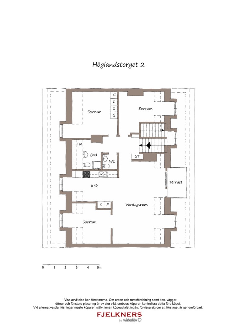 Planlösning från Höglandstorget 2, Såld i Bromma - Höglandet, Stockholm