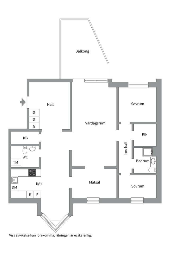 Planlösning från Nygatan 12, Såld i Centrum, Västerås