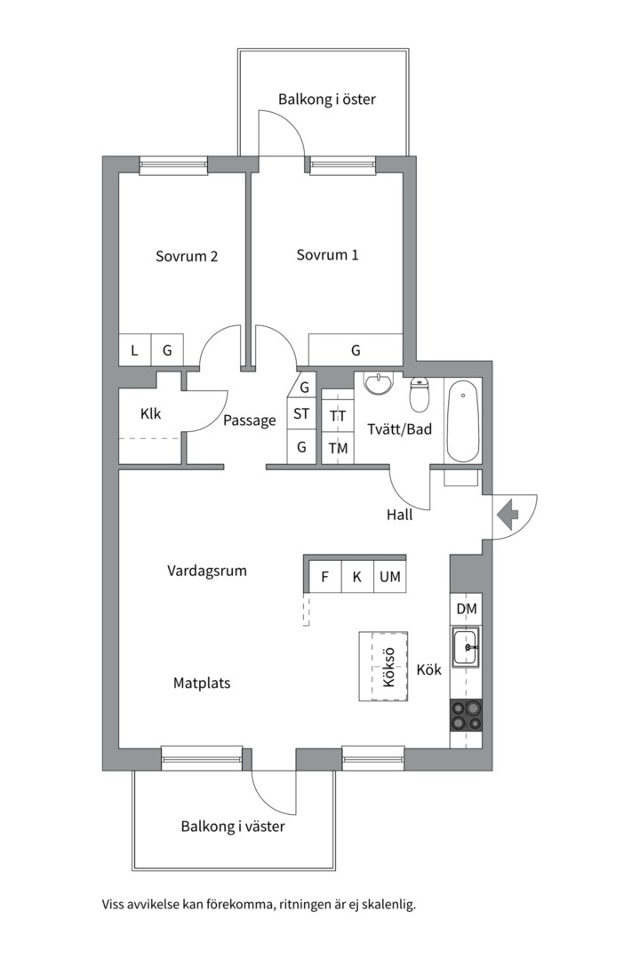 Planlösning från Hedenströms väg 13, 3 tr, Såld i Tollare, Nacka
