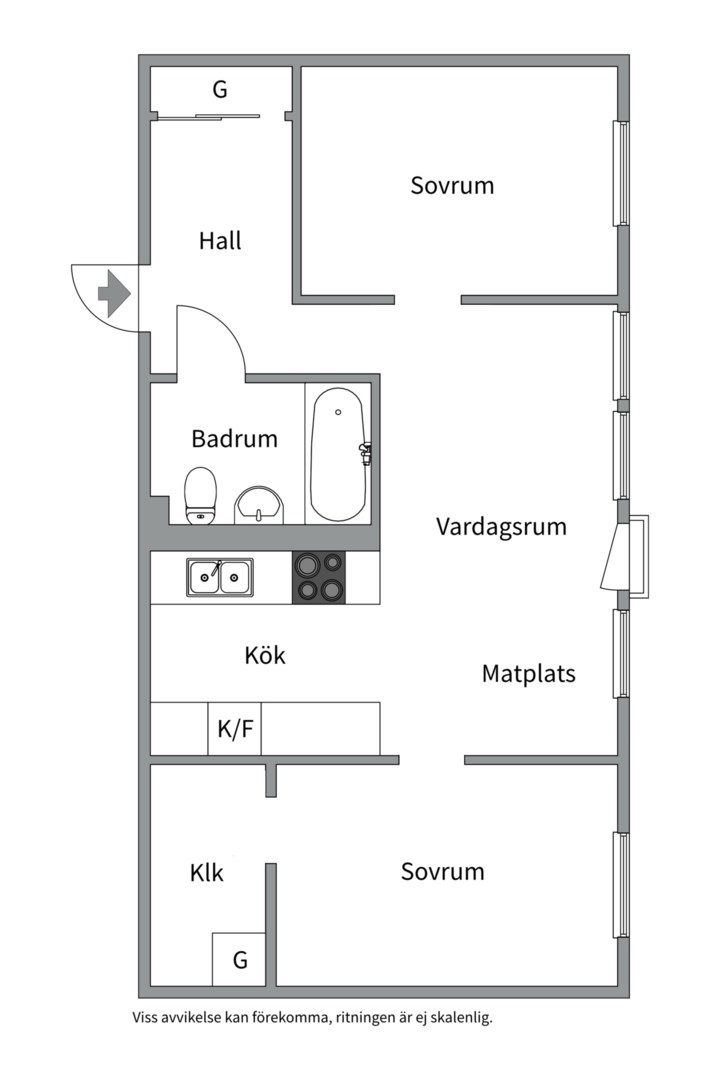 Planlösning från Betsövägen 8, Såld i Västra Orminge, Nacka