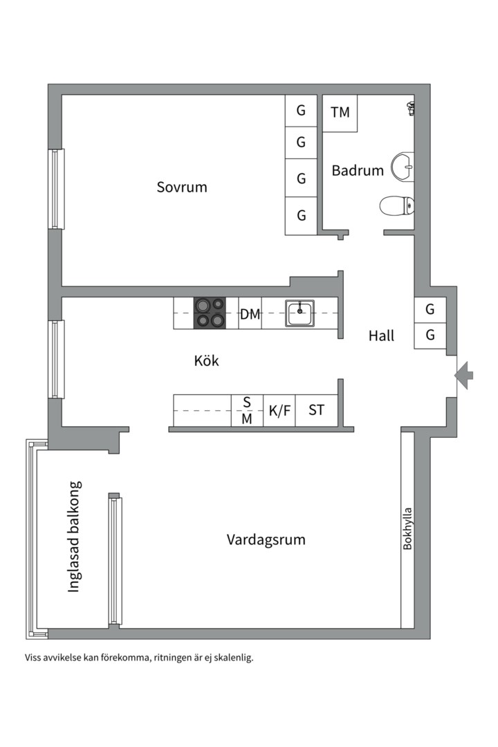 Planlösning från Blixtgatan 27, Såld i Gränby, Uppsala
