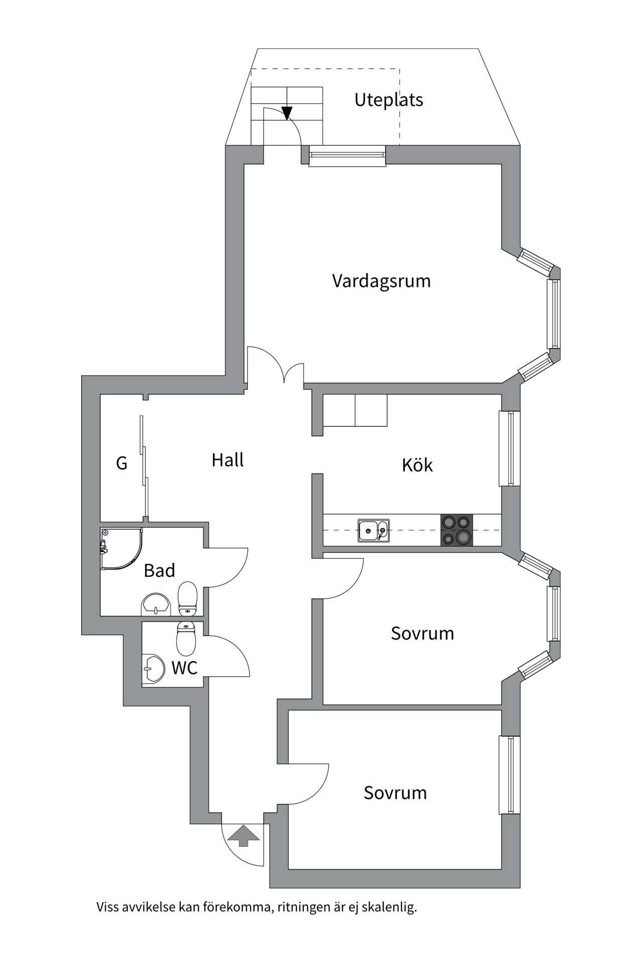 Bostadsbild från Alphyddevägen 8, 1tr, Såld i Alphyddan, Nacka