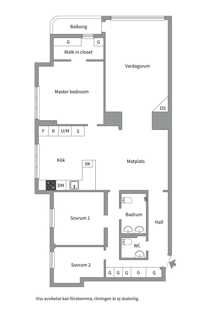 Planlösning från Baltzar von Platens gata 1, 2tr, Såld i Kungsholmen - Norr Mälarstrand, Stockholm