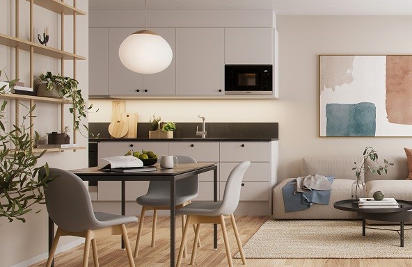 Bostadsbild från Majorsvägen 15, Till salu i Barkabystaden, Järfälla