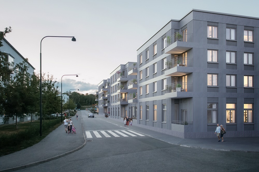 Bostadsbild från Majorsvägen 13, Till salu i Barkabystaden, Järfälla