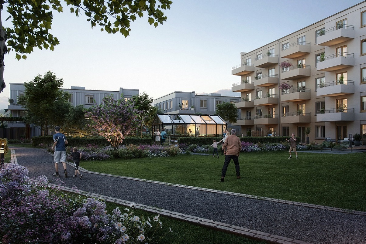 Bostadsbild från Fänriksvägen 12C, Till salu i Barkabystaden, Järfälla