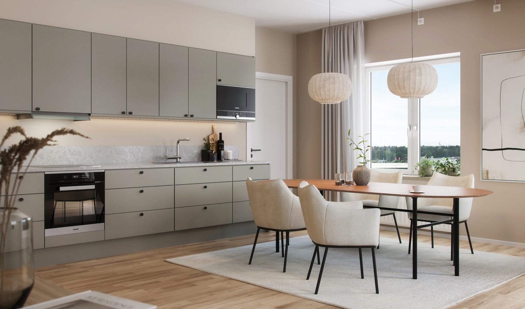 Bostadsbild från Fänriksvägen 12C, Till salu i Barkabystaden, Järfälla