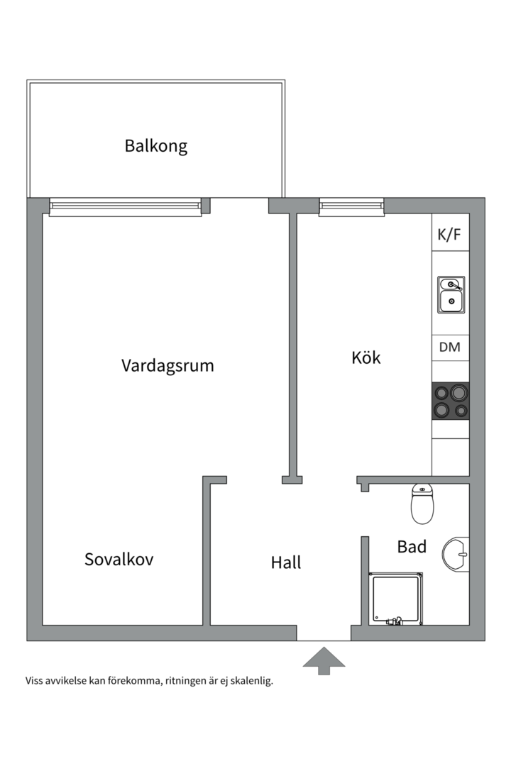 Planlösning från Granitvägen 24 A, Såld i Eriksberg, Uppsala