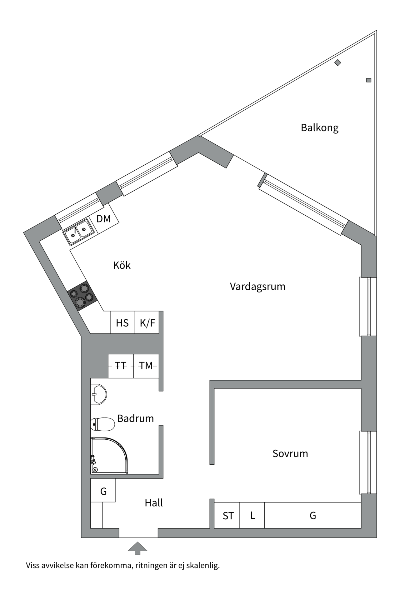 Bostadsbild från Kungsljusgatan 7, Till salu i Gideonsberg, Västerås