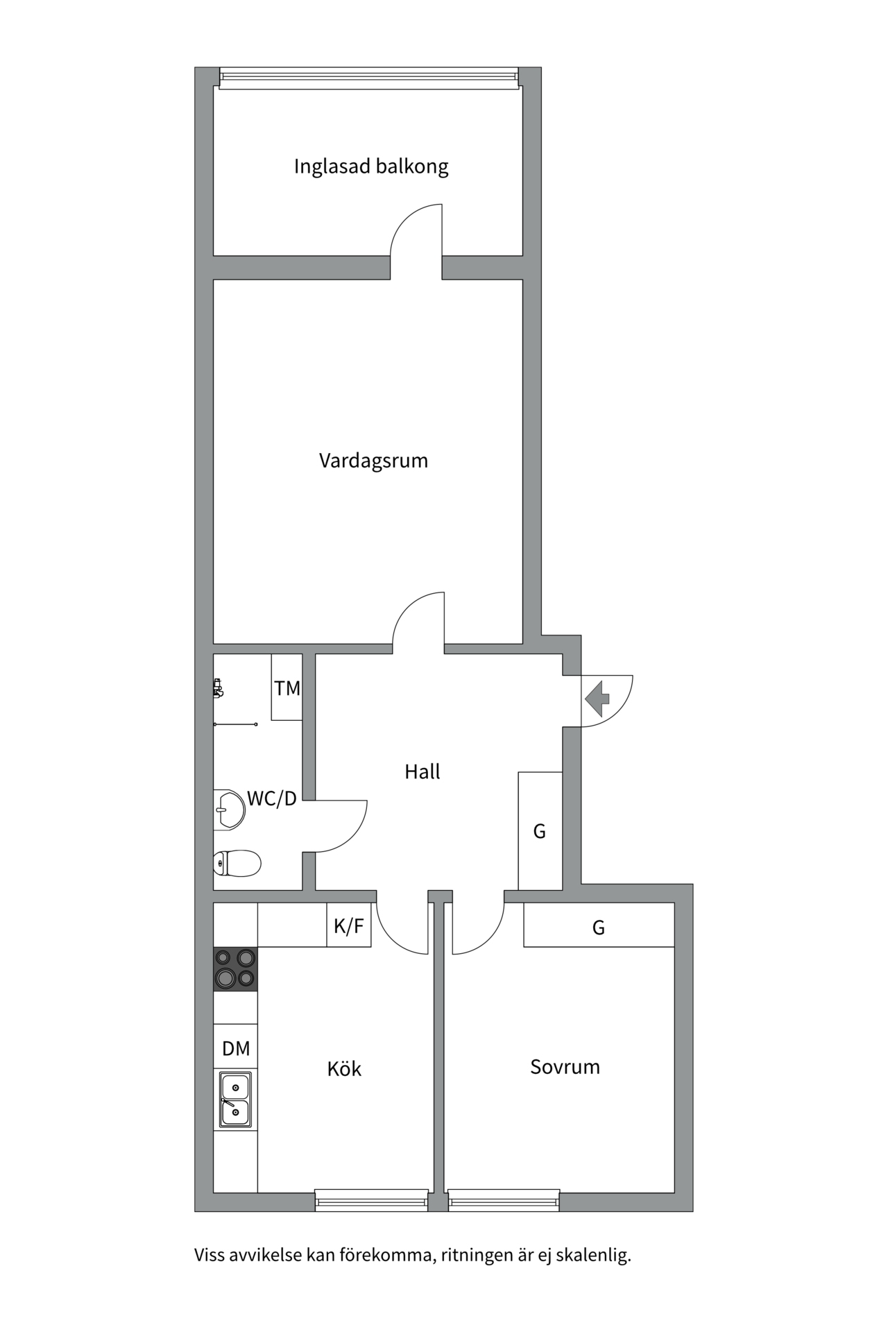 Bostadsbild från Norra skjutbanegatan 12F, Såld i Haga, Västerås