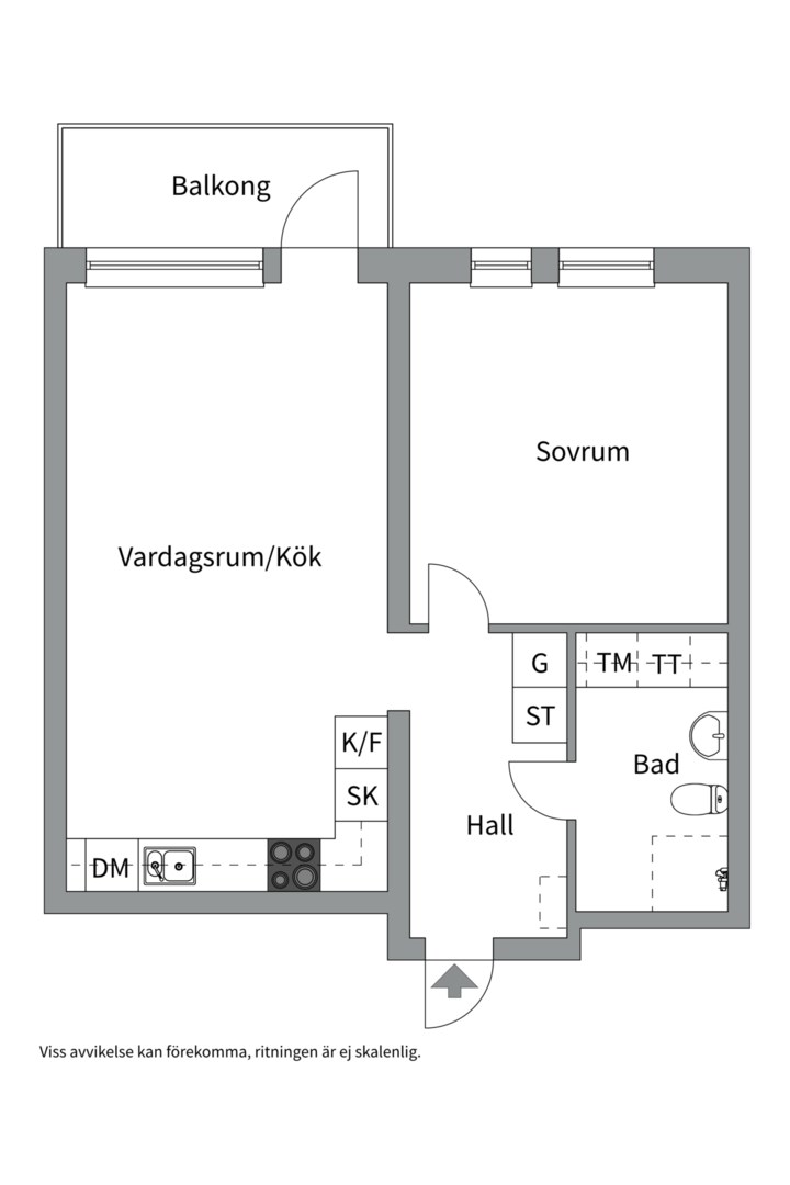 Planlösning från Wilhelm Kåges gata 3, Såld i Porslinskvarteren, Värmdö