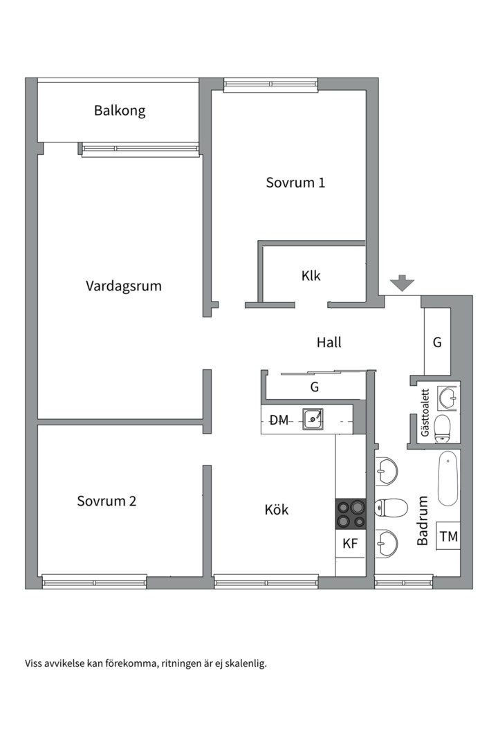 Planlösning från Henriksdalsringen 63, Såld i Henriksdalsberget, Nacka