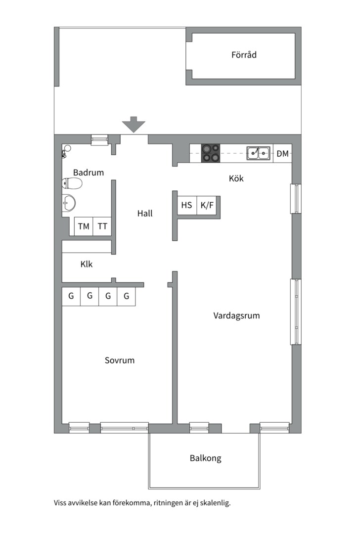 Planlösning från Ekuddsvägen 14A, Såld i Ekudden, Nacka