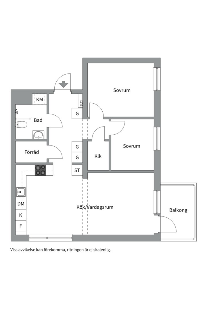 Planlösning från Edövägen 7G, 5tr, Såld i Västra Orminge, Nacka