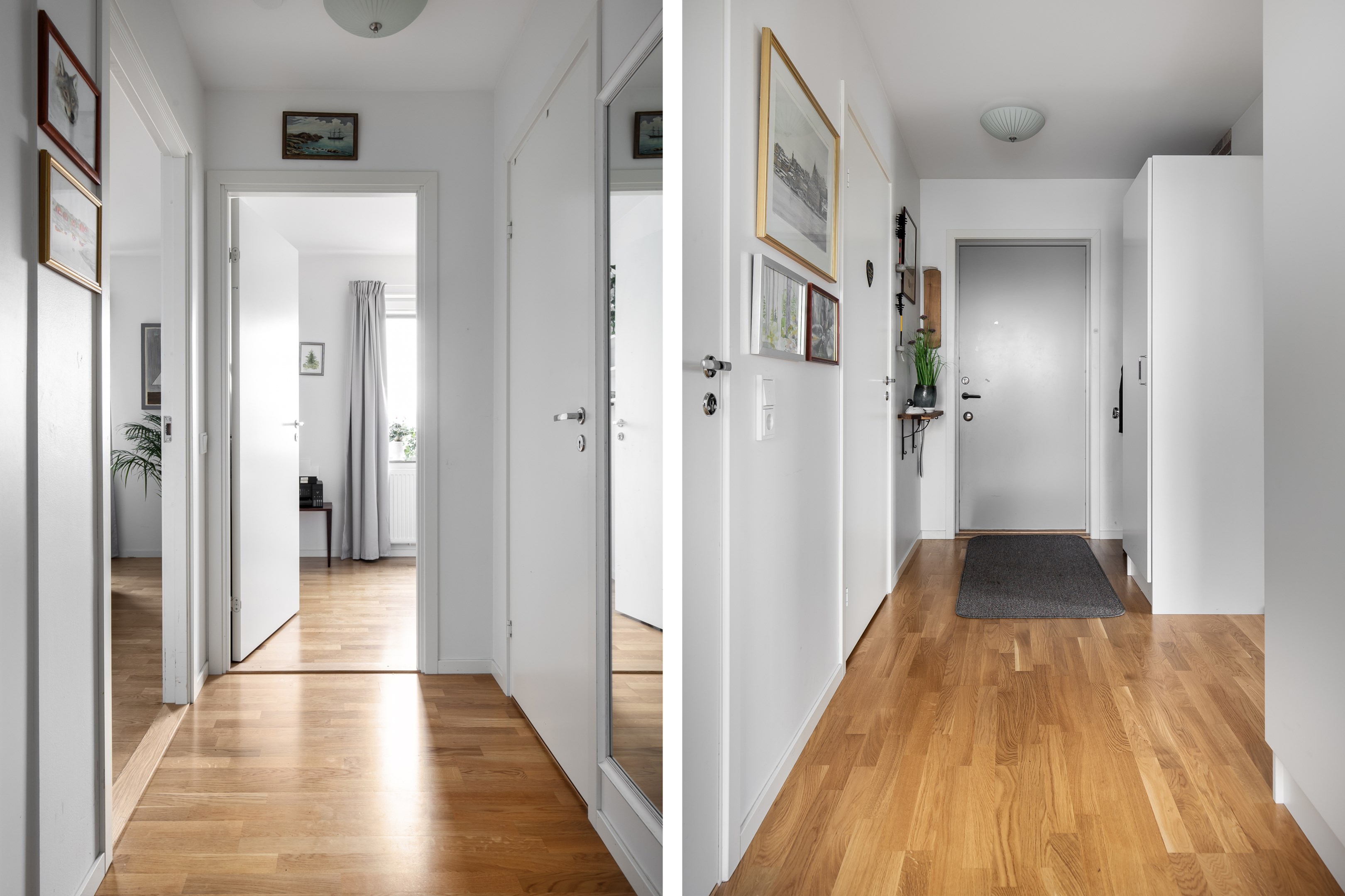 Gott om förvaring i såväl klädkammare som förråd