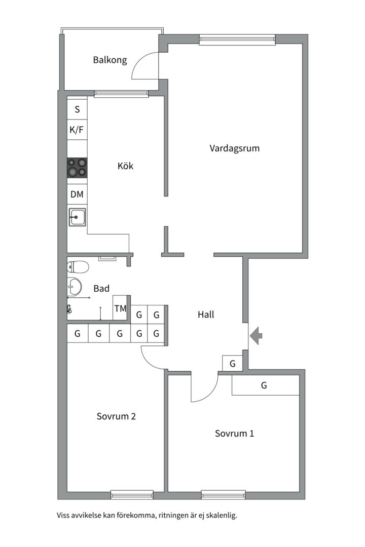Planlösning från Sturevägen 4A, 2tr, Såld i Neglinge - Saltsjöbaden, Nacka