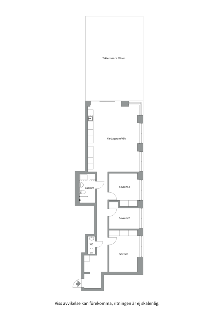 Planlösning från Fabrikörvägen 10D, Såld i Nacka Strand, Nacka