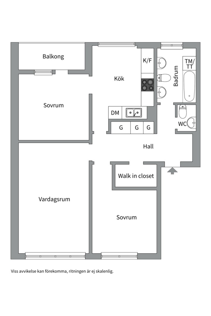 Planlösning från Henriksdalsringen 109, 3tr, Såld i Henriksdalsberget, Nacka