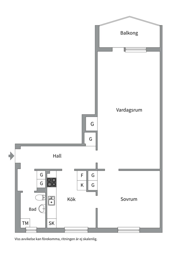 Planlösning från Apelgatan 16, Såld i Salabacke, Uppsala