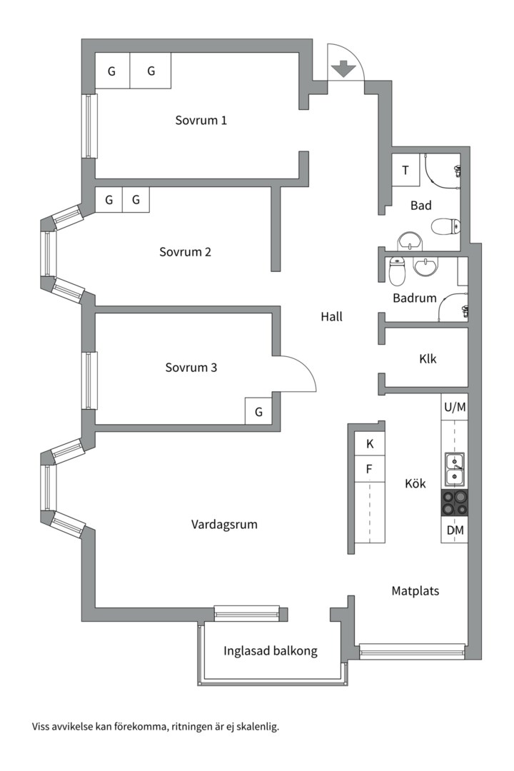 Planlösning från Alphyddevägen 6, Såld i , Nacka