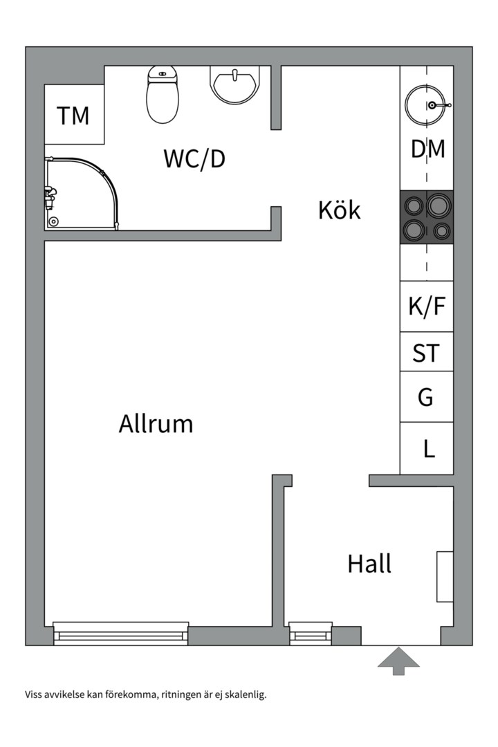 Planlösning från Petterslundsgatan 14P, Snart till salu i Fålhagen, Uppsala