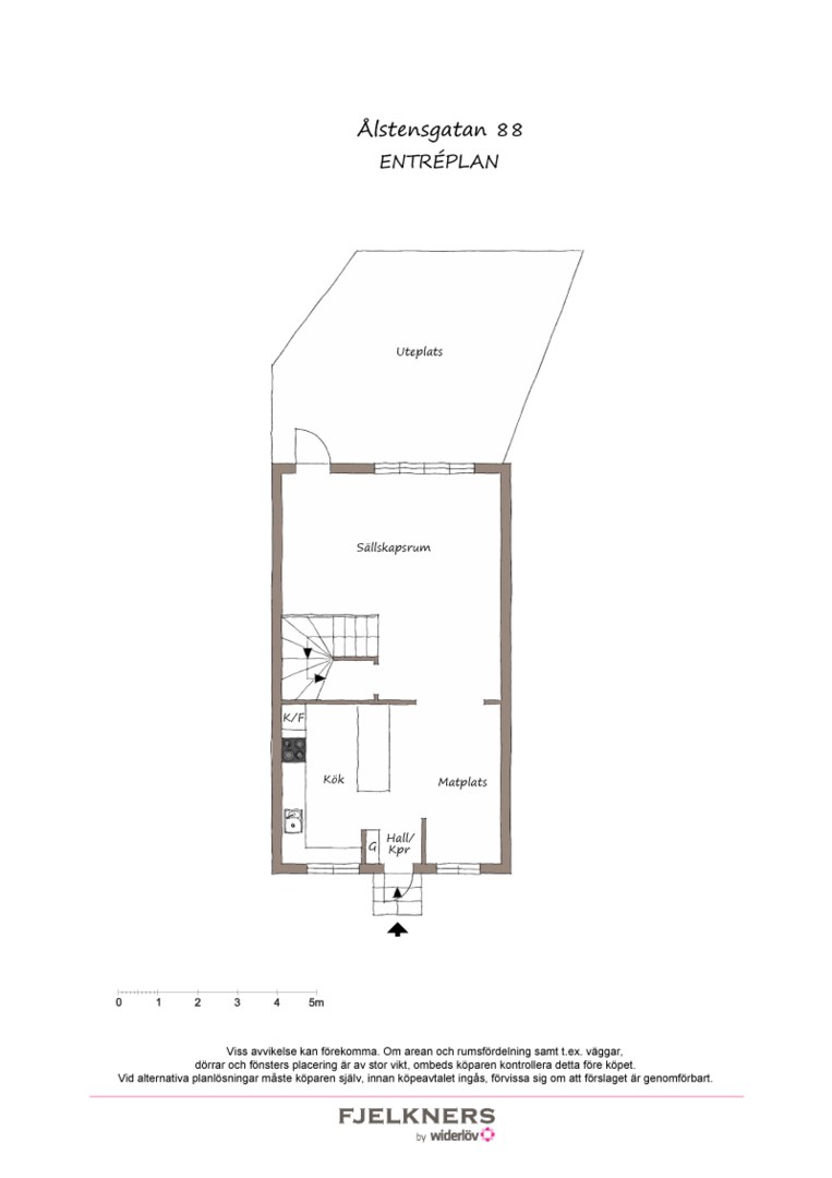 Planlösning från Ålstensgatan 88, Såld i Bromma - Ålsten, Stockholm