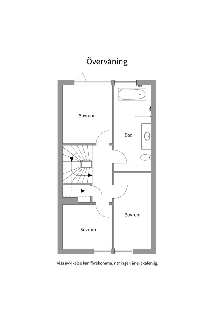 Planlösning från Utskogsvägen 59, Såld i Skuru, Nacka