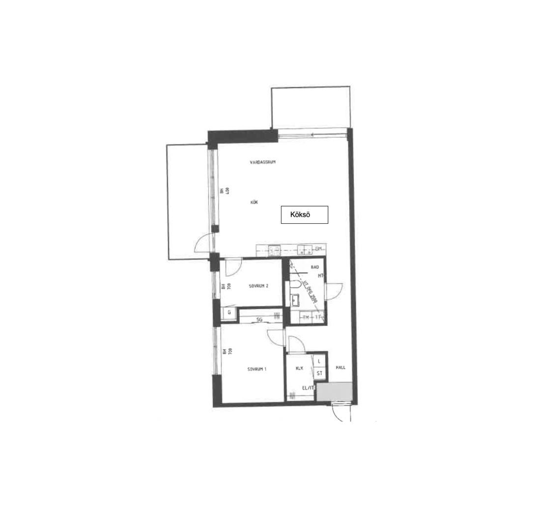 Planlösning från Augustendalsvägen 33, Såld i Nacka Strand, Nacka