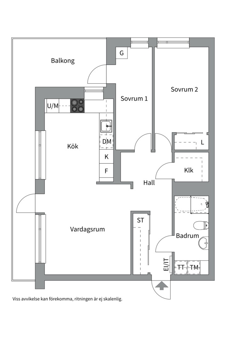 Planlösning från Tollareslingan 50, Såld i Tollare, Nacka
