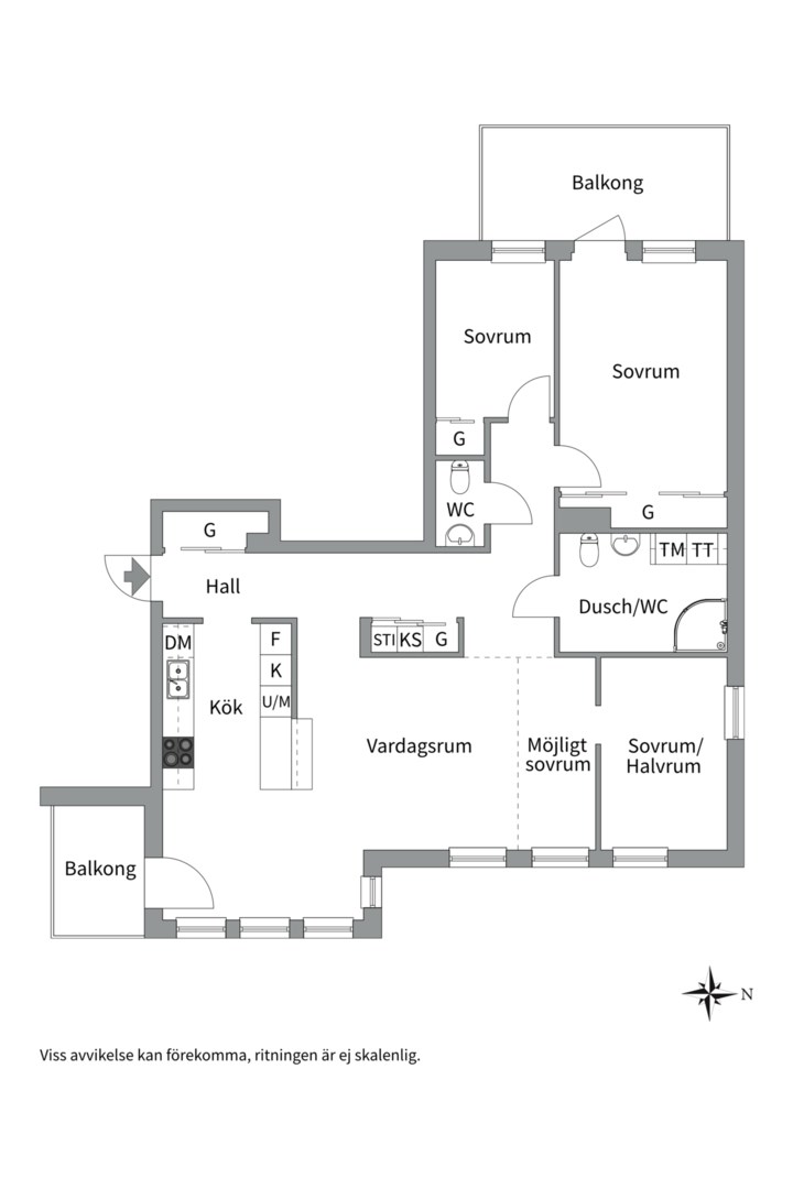 Planlösning från Gränbyvägen 4 C, Till salu i Gränby backe, Uppsala