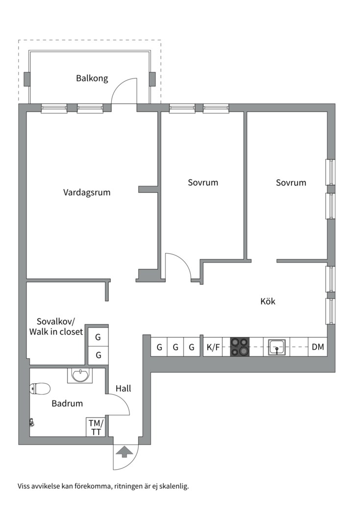 Planlösning från Ormingeringen 77, 2 tr, Såld i Västra Orminge, Nacka