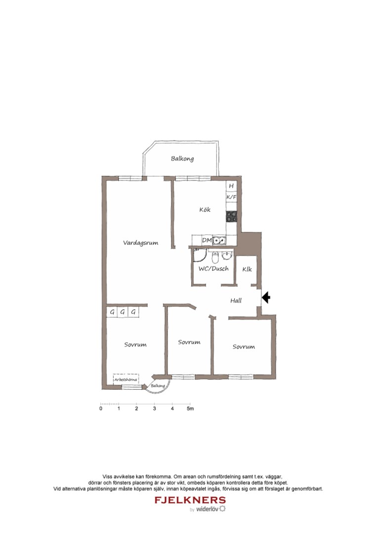 Planlösning från Söderberga Allé 21, Såld i Bromma - Beckomberga, Stockholm