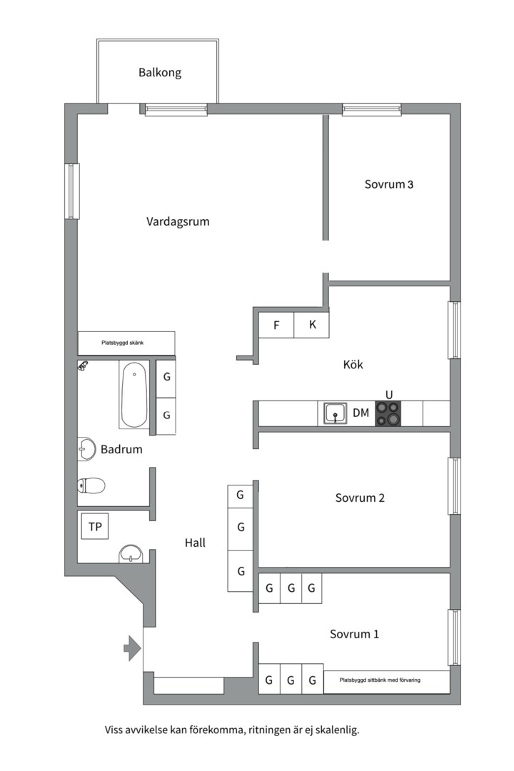 Planlösning från Fasanvägen 29, Såld i Saltängen, Nacka