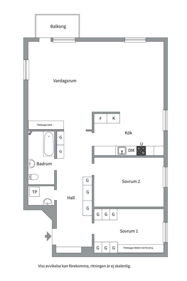 Planlösning från Fasanvägen 29, Såld i Saltängen, Nacka