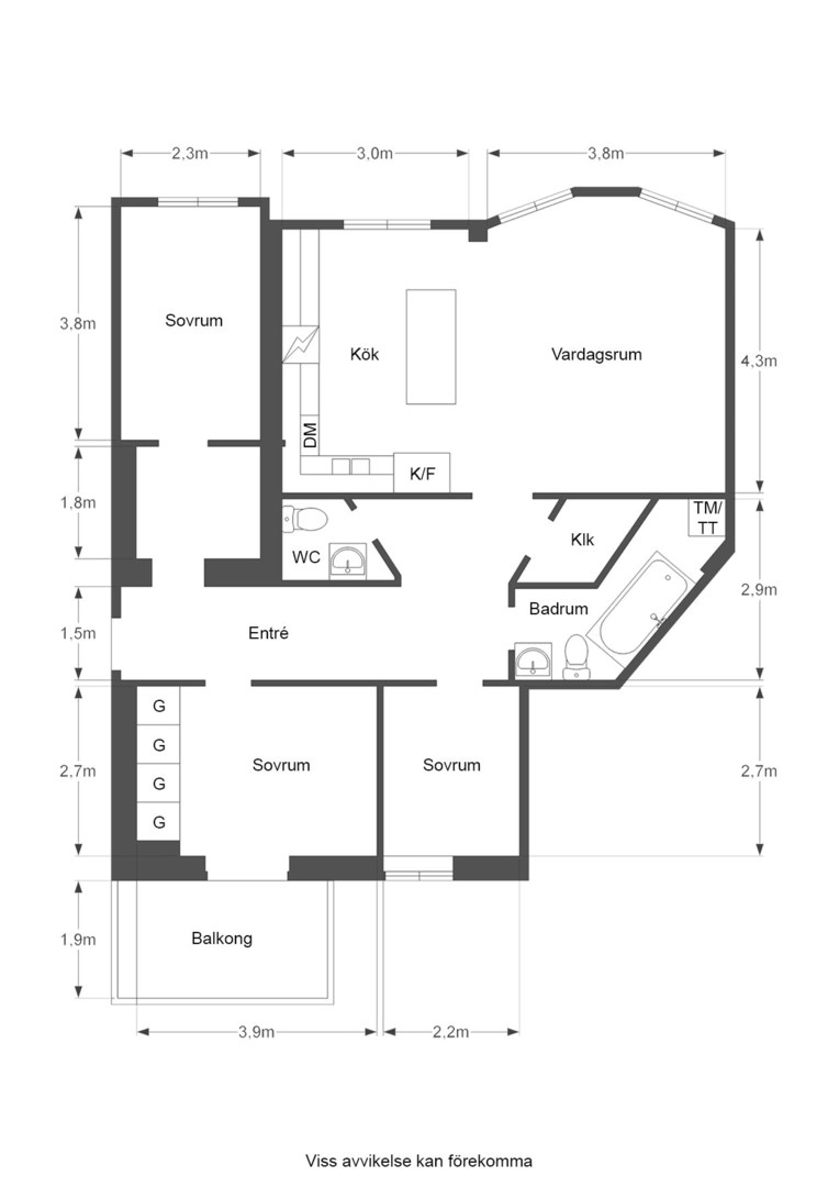 Planlösning från Södra Agnegatan 25, Såld i Kungsholmen, Stockholm